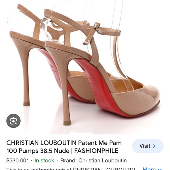 Brand new Nude Louboutin Me Pam 100 Patent - Picture 13 of 13